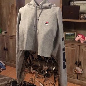 Fila cropped hooded long sleeve